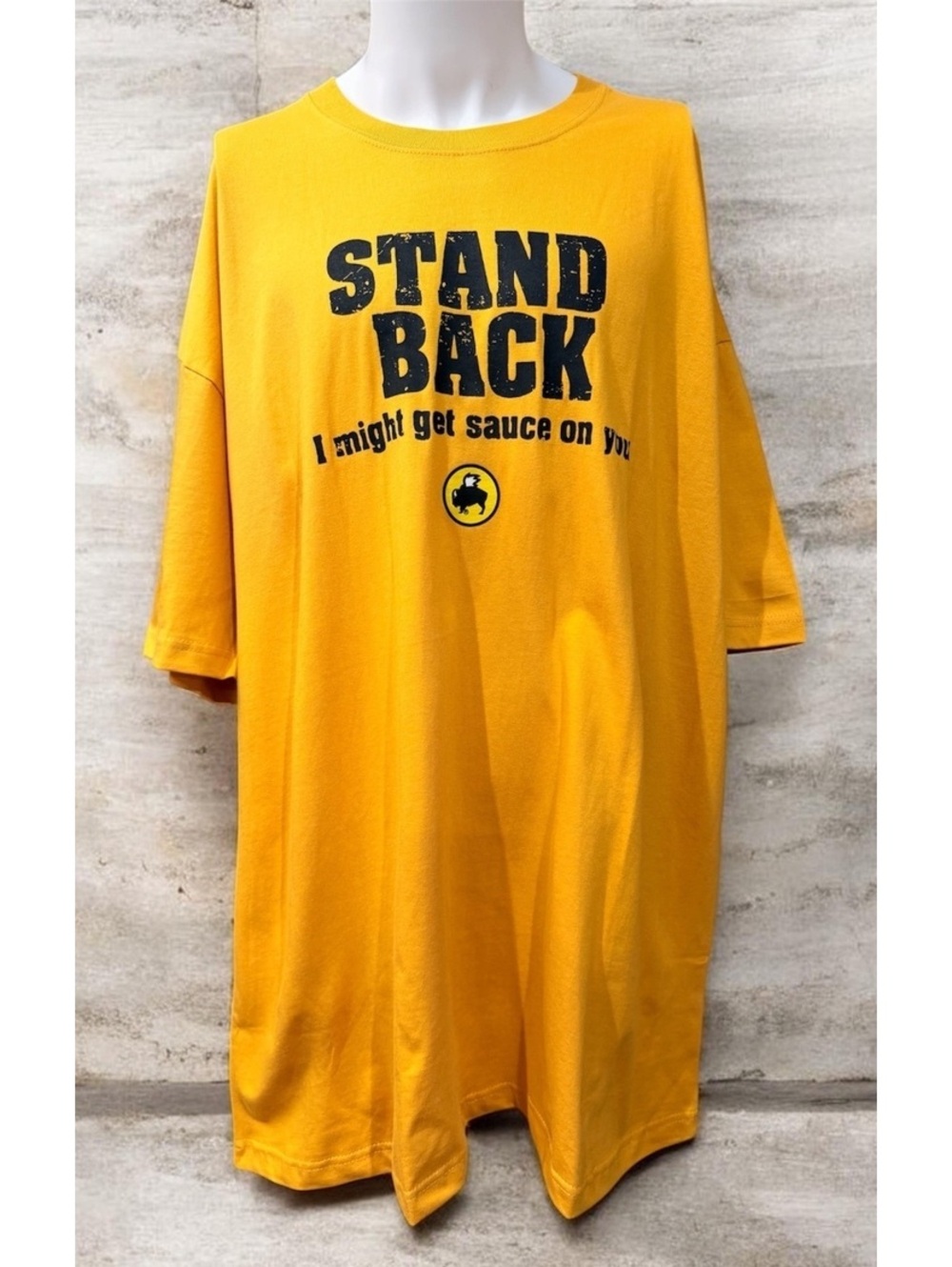 Buffalo Wild Wings Grill Stand Back I Might Get Sauce On You Crew T-Shirt Sz 4XL